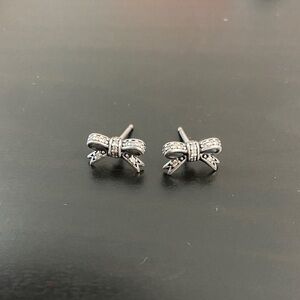 PANDORA | Cubic Zirconia Bow Earrings | *Does not come with backings*